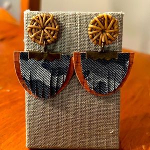 Denim earrings